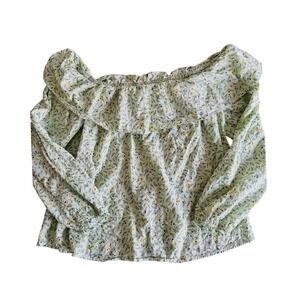 Ana Floral Off-Shoulder Women Top Size Large Cottage